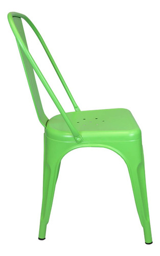Kit 2 Cadeiras Design Tolix Iron Industrial Diversas Cores Estrutura Da Cadeira Verde