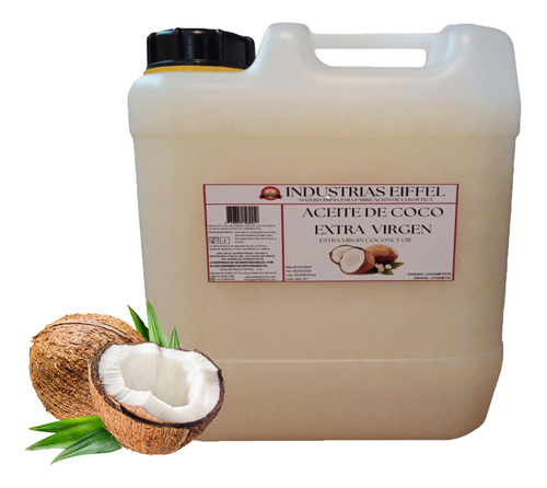 Aceite De Coco Extra Virgen - 5 Litro Materia Prima 