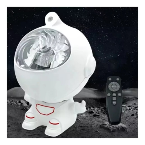 Lámpara Proyector Astronauta Nebula Galaxia Blanco Blanco
