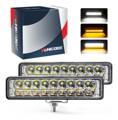 Vehicode - Barra De Luz Led Delgada De 6 Pulgadas, Color Bla