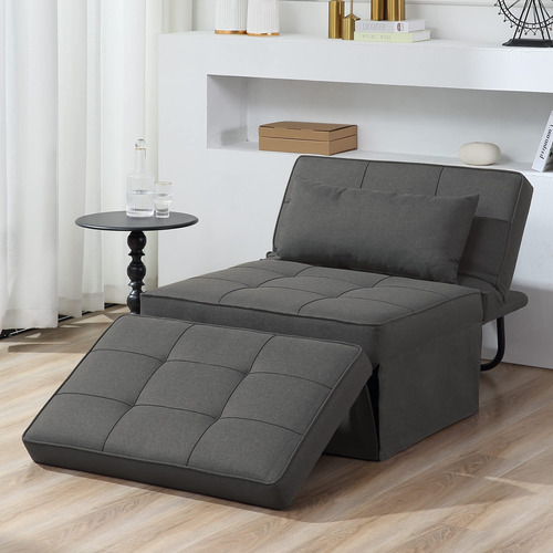 Sof Cama, Otomana Plegable Multifuncional 4 En 1, Sof Cama D