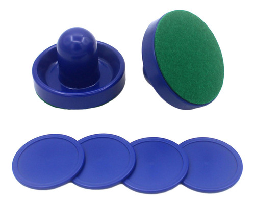 Juego De Mini Deslizadores De Hockey De 2 Empujadores Azules