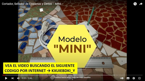 Imagen 2 de 9 de Cortador, Sellador De Etiquetas Y Cintas -- Mini --