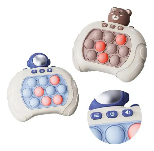 Consola electrónica Pop It Game con forma de burbuja, antiestrés, con forma de cabeza de oso