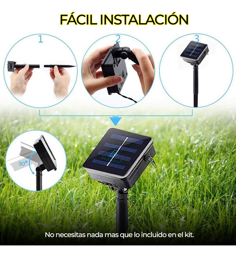 Serie de luces solares con libélulas 5 metros de iluminacion luces amarillo ele-gate led.35
