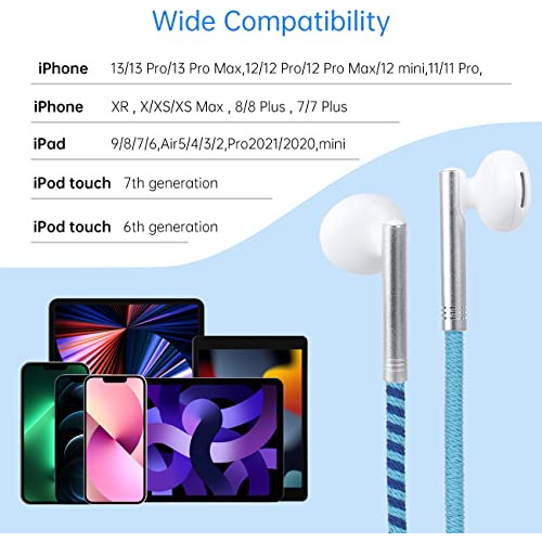 Earphones Para iPhone 7 8 11 12 13 Xr Max