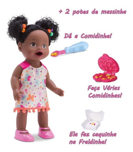 Imagem 4 de 8 de Boneca My Little Collection C/acessórios Come E Faz Caquinha