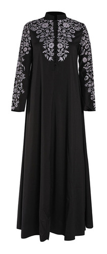 Vestido Musulmán Jilbab Abaya Laç Arab Kaftan Para Mujer [u]