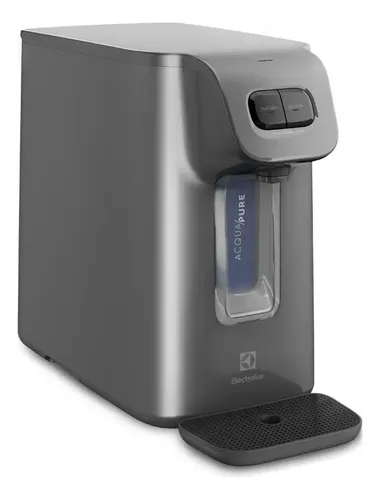 Purificador de Água Gelada Fria e Natural Motor Compressor PC01X Electrolux reservatório de 1,7L total Alerta troca de Filtro refil 6 meses ou 3000l - Cinza