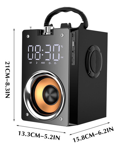 Altavoz Bluetooth De Alta Potencia, Puerto Inalámbrico Y Sub