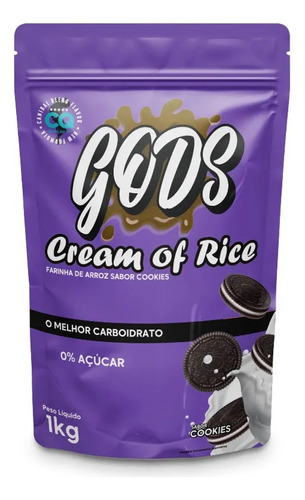 Gods Cream Of Rice Refil 1kg Canibal Inc Sabor Cookies
