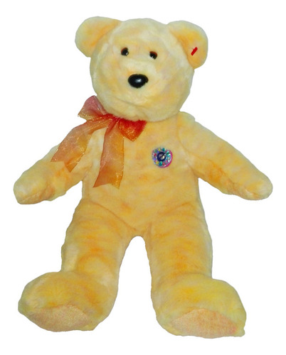 Peluche Oso Amarillo Lazo Pin 34cm Ty