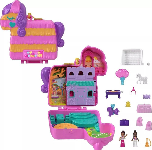 Polly Pocket Estuche Fiesta Con Piñata 