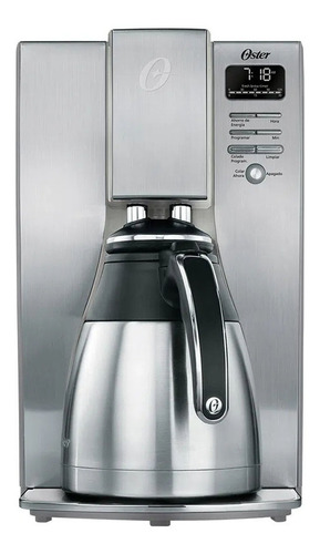 Cafetera De Filtro Oster Gourmet Programable Jarra Termica Color Plateado