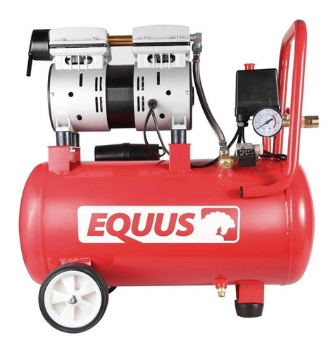 Imagen 1 de 1 de Compresor de aire eléctrico Equus OL0180022 24L 1.5hp 220V 50Hz rojo
