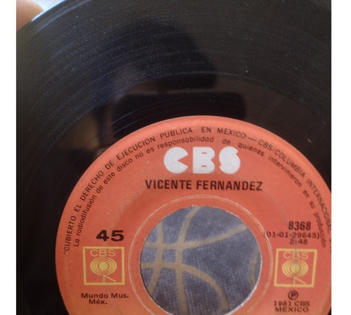 Lote Discos De Acetato Vinilo Vicente Fernández Ranchera (Usado)