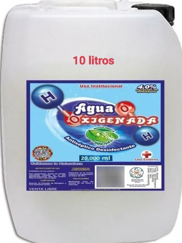 Agua Oxigenada 20 Litros Concentración - L a $14800