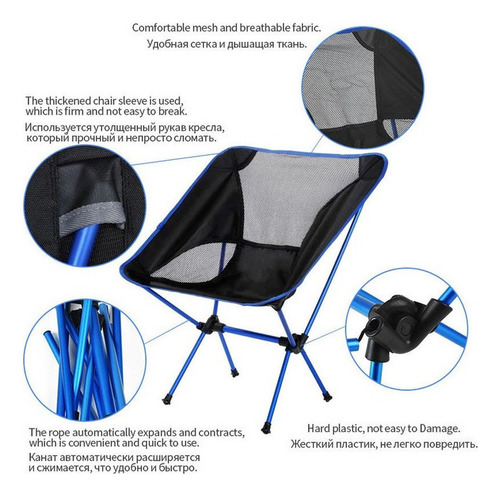 Silla Plegable Portátil Desmontable Exteriores Picnic Pesca