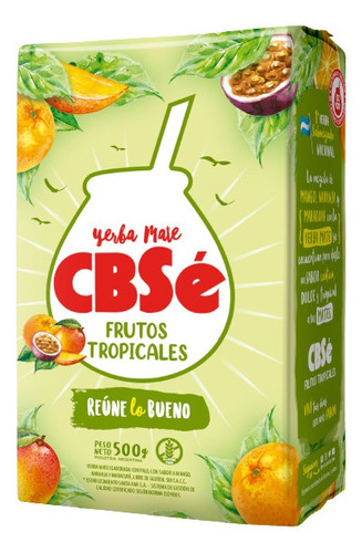 Yerba Mate Cbsé Frutos Tropicales 500g Pack De 5