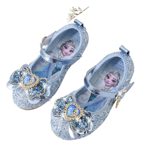 Zapatilla De Cristal Frozen Elsa, Zapatos Planos Con Suela B