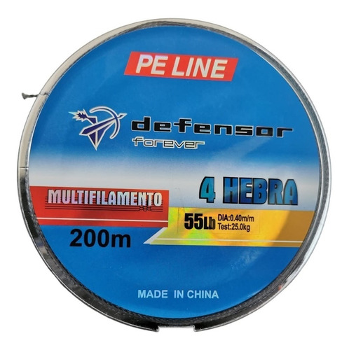 Hilo De Pesca Multifilamento Carrete Nylon 200m 4hebras 55lb