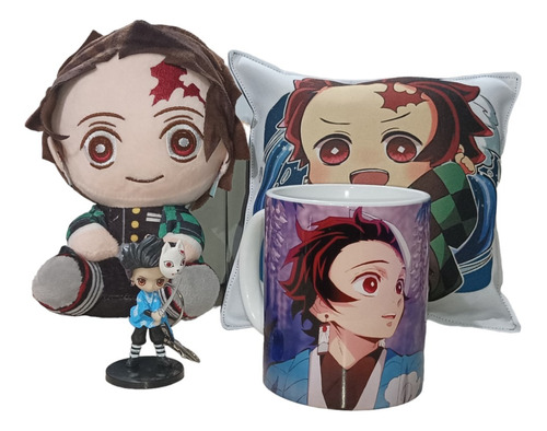 Tanjiro Kamado Peluche Kimetsu No Yaiba Demon Slayer Set 