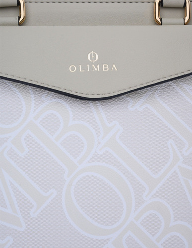 Bolsa Olimba Tote Mujer De Moda Grande Asa Doble Casual 9787 Beige Lisa Oro