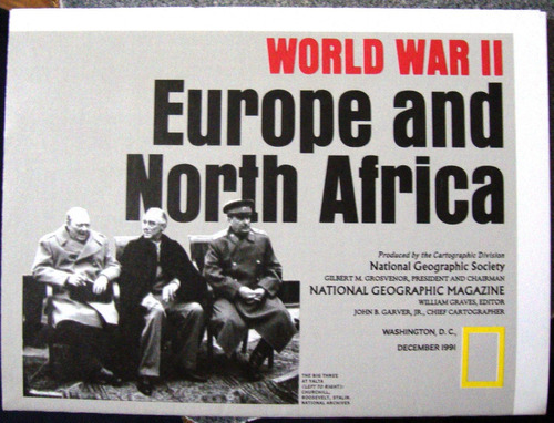 Mapa Nat Geo 2da Guerra Mundial Europa Asia Africa 1998