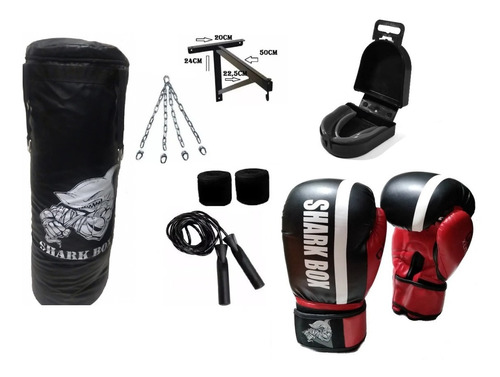 Kit Boxeo,bolsa De Lona 1,50mts Sin Relleno+cadenas+soporte!