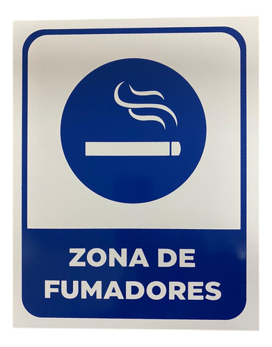 Cartel Zona De Fumadores 22x28 Alto Impacto