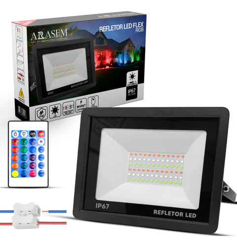 Refletor Led 200w Luz Rgb Colorido 127/220V Ip67