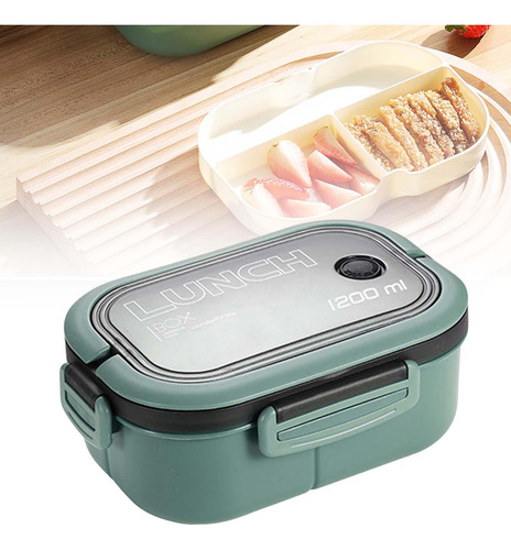 1200 Ml Bento Box Lunch Container 2 Capas 3 Compartimentos