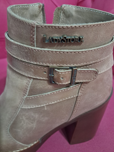 Botas Cortas Cuero Lady Stork Mujer (Usado)