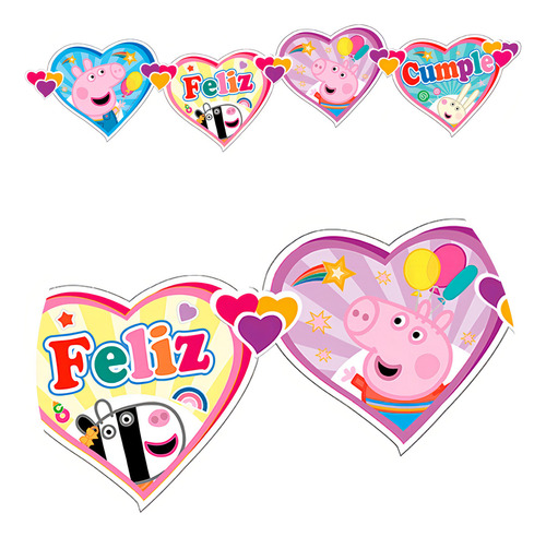 Banderín/guirnalda Otero Peppa Pig Color Peppa Pig Con Diseño Peppa Pig
