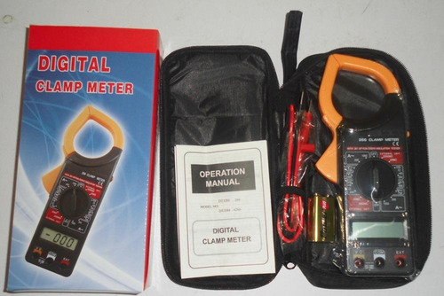 Imagen 3 de 7 de Tester Multimetro Pinzas Digital Lcd 9v+estuche