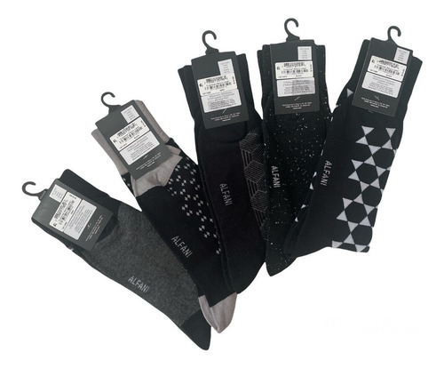 Paquete De 5 Pares De Calcetín P/ Caballero Marca Alfani