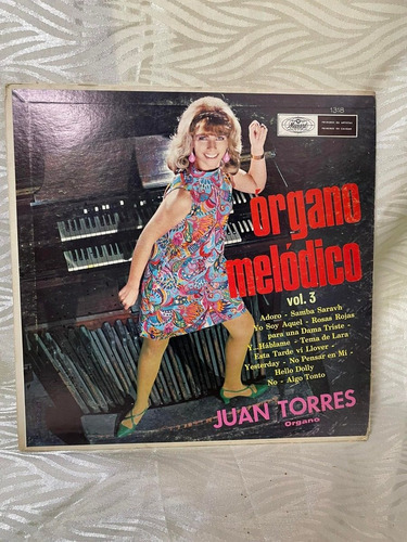 Organo Melodico Vol 3 Juan Torres Disco Lp Vinilo Acetato 