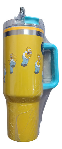 Termo Homero Simpson Los Simpsons Oxxo Edición Original Amarillo