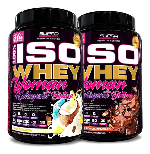 Pack 2 Iso Whey Woman 2lbs  - Envío Gratis