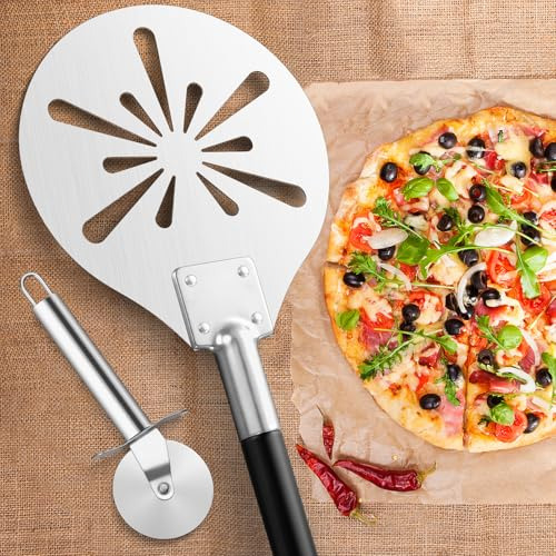 Pala De Pizzas Perforada De 9 Pulgadas Y Rueda Cortadora Cl