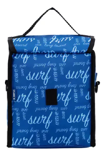 Bolsa de almuerzo Xeryus Teen College con estampado de varios colores, azul  surf