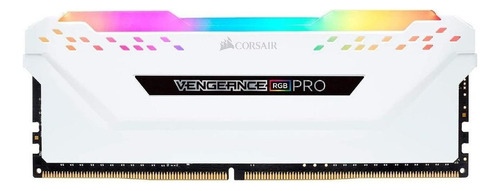 Memoria RAM Vengeance RGB Pro gamer color blanco 16GB 2 Corsair CMW16GX4M2C3200C16