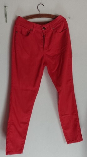 Jean Dama Rojo Coral Marca Las Pepas Talle M