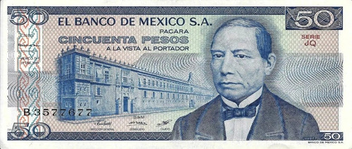 Un Billete 50 Pesos Juarez Condicion Usado