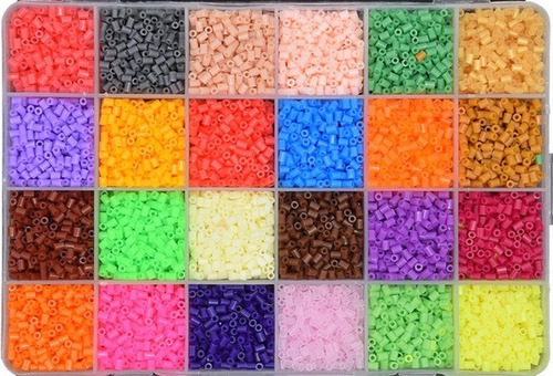 24 Colores Fusibles Cuentas Hama Beads Diy Juguete Educativo