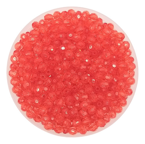 Cuentas Plásticas Ovaladas Facetadas 5 Mm X 25g Armado Bijou