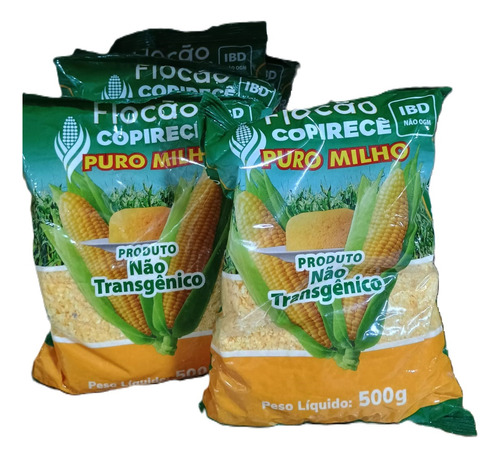 Flocão De Milho Para Cuscuz Não Transgênico (kit 15 X 500g)