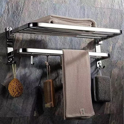 Toallero Para Baño Kwalux Repisas Acero Inoxidable Estante