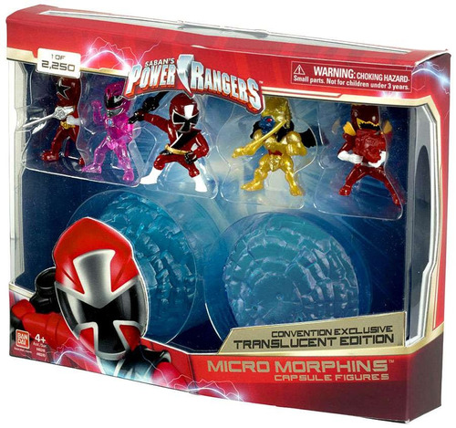 Power Rangers Micro Morphin Cápsula Figuras Translúcidas