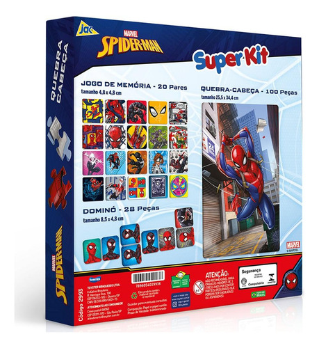 Super Kit Homem Aranha Com 3 Jogos - Toyster